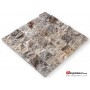 Patlatma Taş Doğal Duvar Kaplama Gümüş Moziak 5x5cm -DT1561
